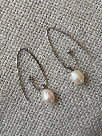Palest Pink Pearl Earrings
